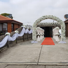 Driveway reception decoration hire in one of the Suburbs in Melbourne