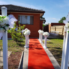 Driveway decoration for Wedding in Melbourne